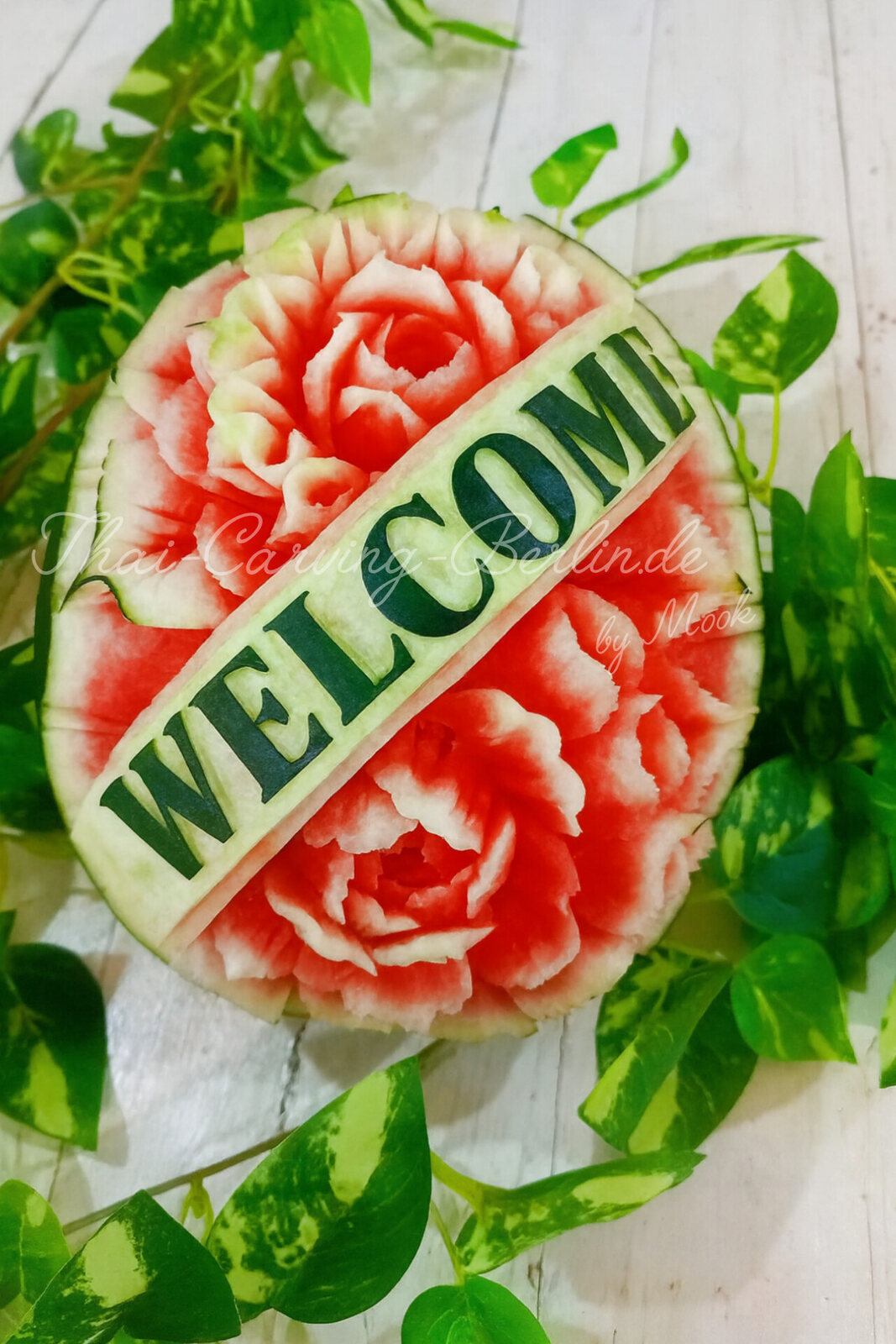 „Welcome“ aus Wassermelone